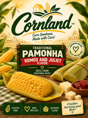 Cornland Romeo and Juliet Pamonha with mozzarella cheese and guava paste